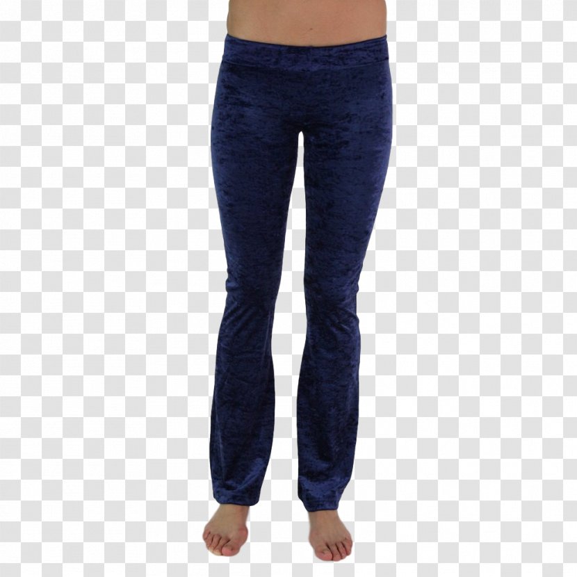 Jeans Denim Waist Leggings Pants - Cobalt Blue Transparent PNG