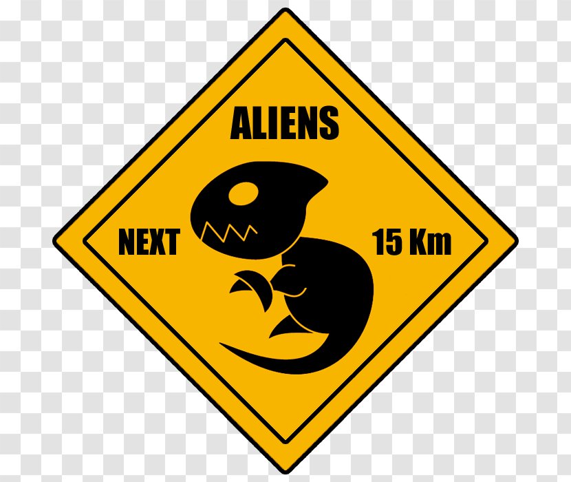 Traffic Sign Signage Road Pedestrian Crossing Logo - Area - Caution Aliens Transparent PNG