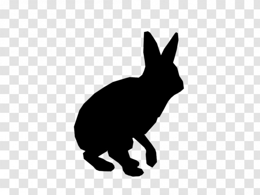 Domestic Rabbit Hare Dog Whiskers Mammal - Blackandwhite Transparent PNG