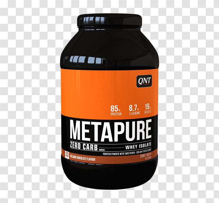 QNT Nutrition Zero Carb Metapure Whey Protein Isolate No-carbohydrate Diet Kilogram - Brand - Belgian Chocolate Transparent PNG