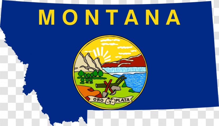 Flag Of Montana State Clip Art - Youtube Play Button Transparent PNG