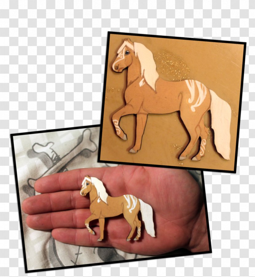Mustang Pony Mane Mammal Finger - Hand Painted Transparent PNG