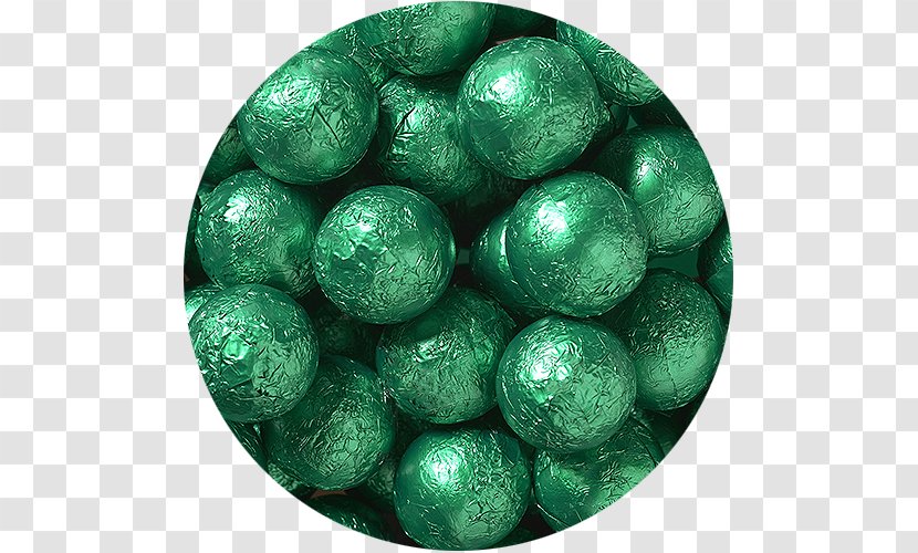 Chocolate Balls Milk Christmas Ornament Turquoise Green - Just Candy Transparent PNG