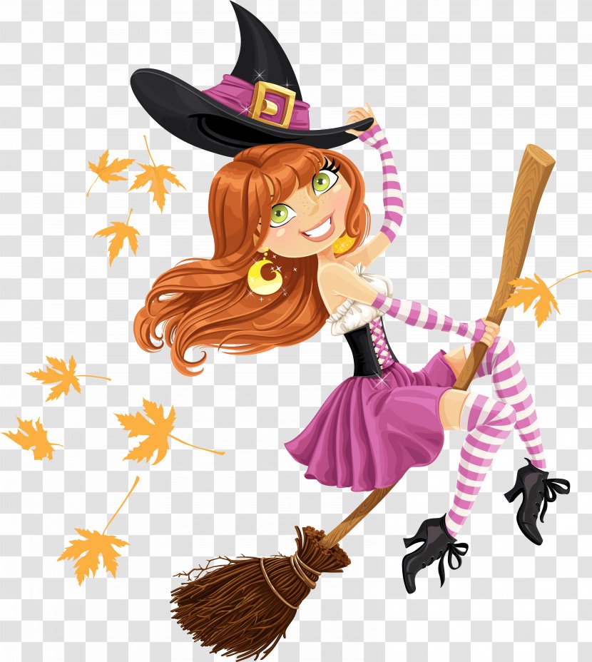 Witch's Broom Besom Witchcraft Clip Art - Fictional Character - Witch Transparent PNG