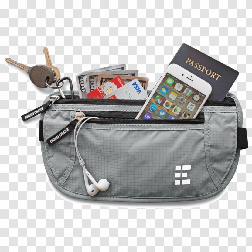 Money Belt Travel Wallet Bag - Messenger - Navi Transparent PNG