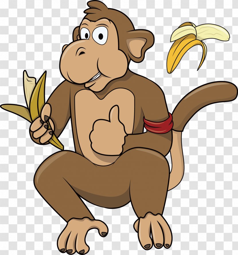 Monkeys Bananas - Cartoon - Finger Transparent PNG