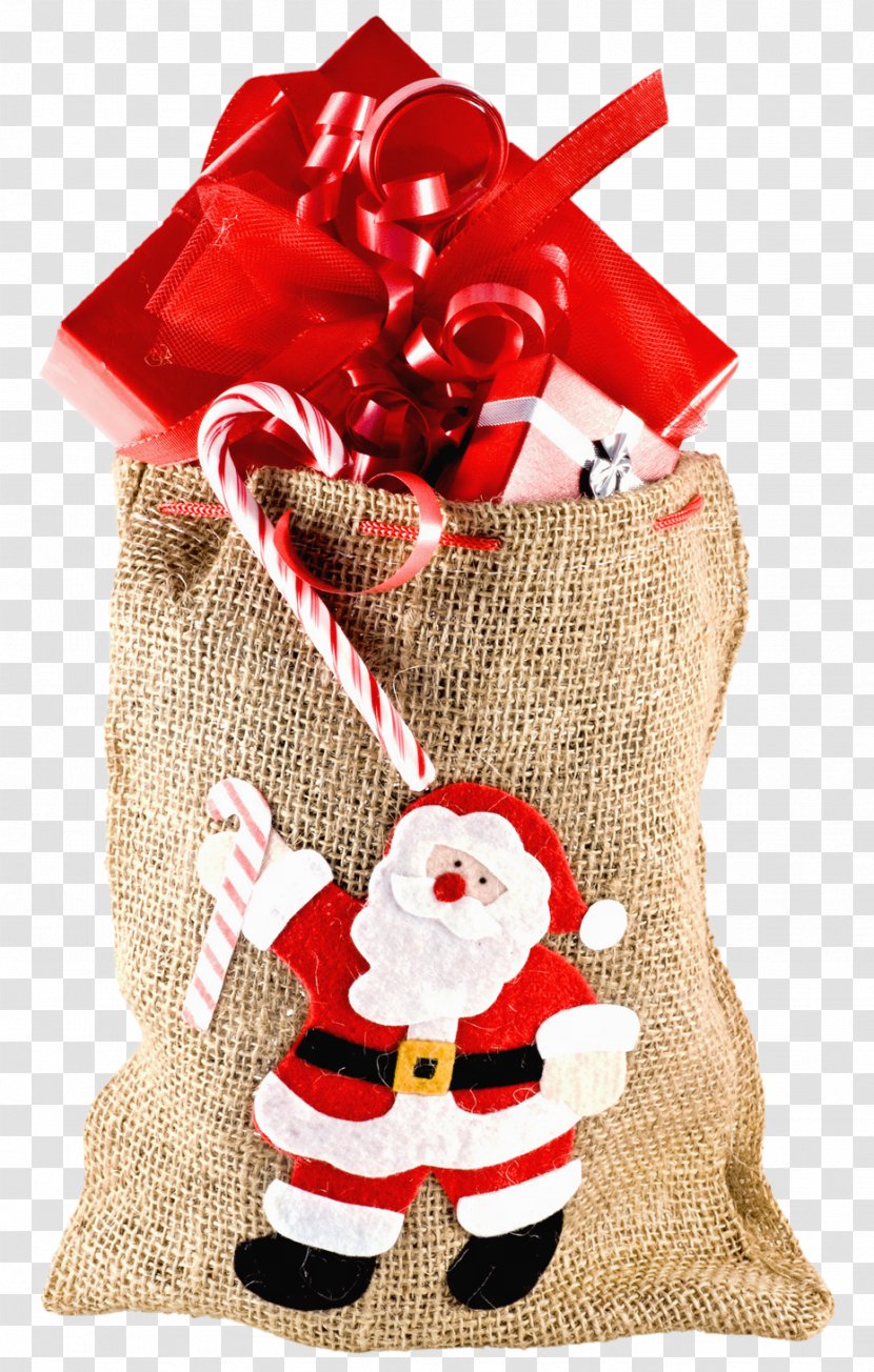 Christmas Gift Santa Claus - Heart - Sack Transparent PNG