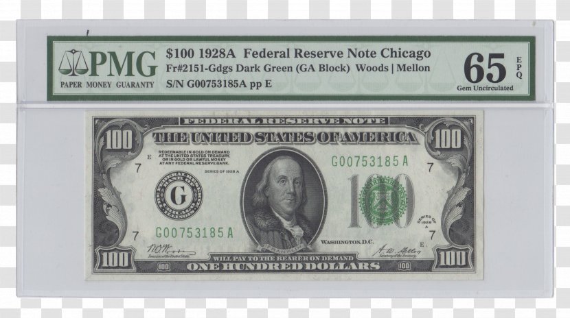 United States One Hundred-dollar Bill Federal Reserve Note Dollar Banknote Five-dollar - Money Transparent PNG