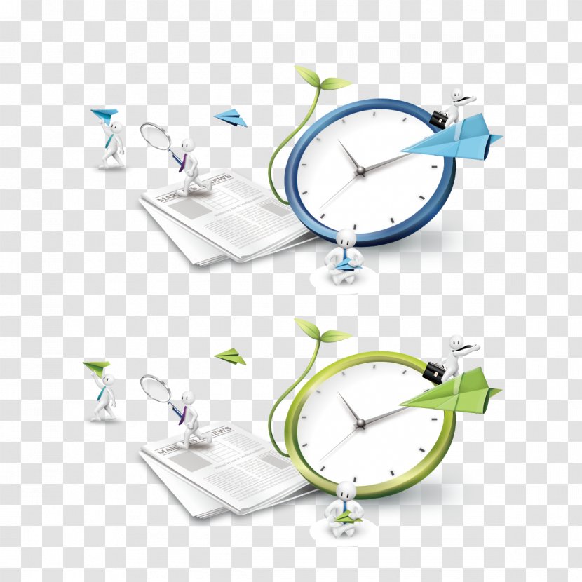 Cartoon Illustration - 3d Computer Graphics - Time And People Transparent PNG