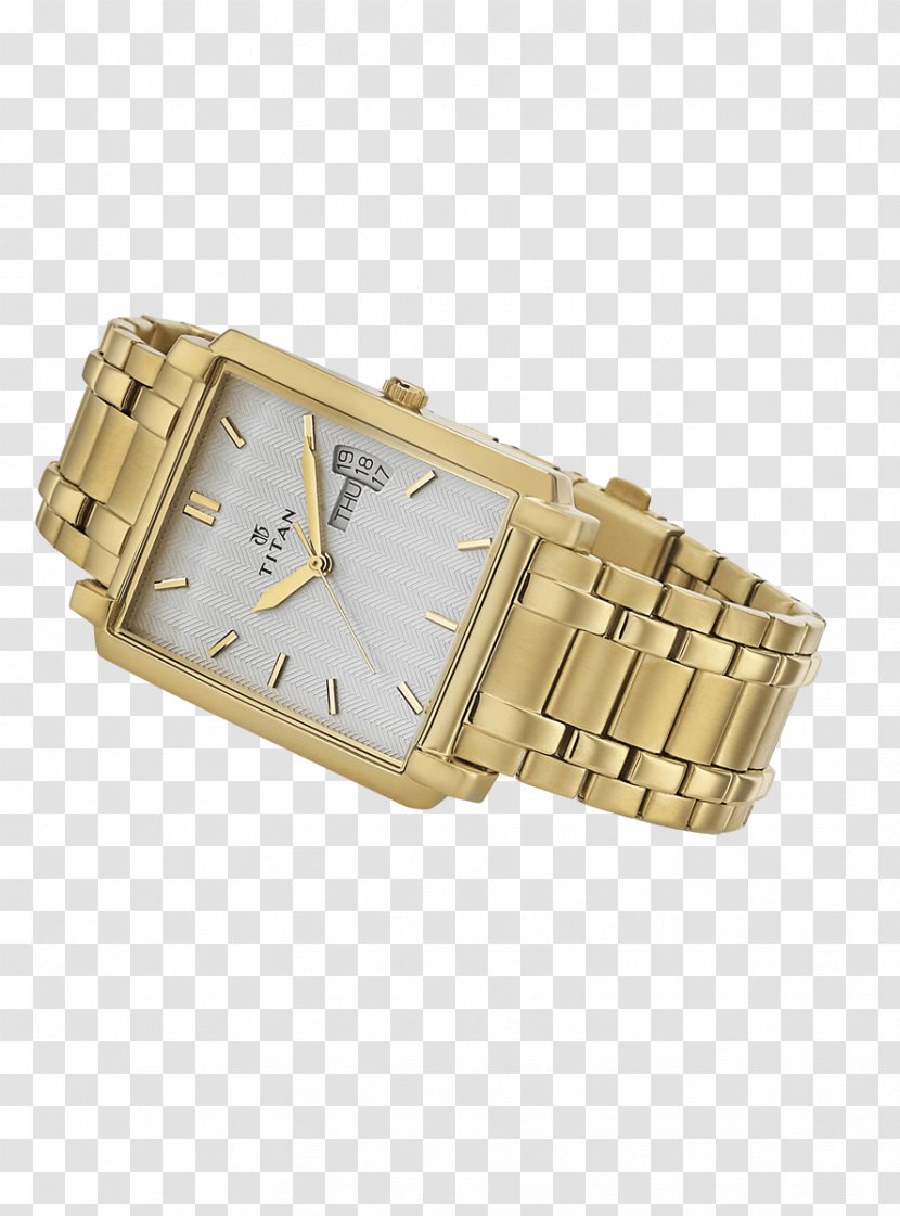 Titan Company Metal Platinum Clock Watch Strap - Regalia Transparent PNG