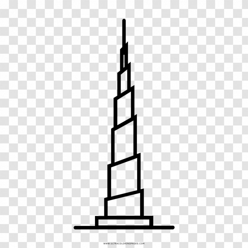 Burj Khalifa Al Arab Jumeirah Drawing Skyscraper Coloring Book Transparent PNG