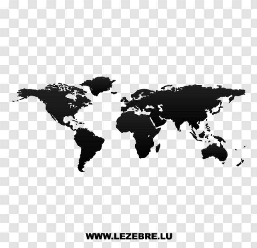 World Map Wall Decal Transparent PNG