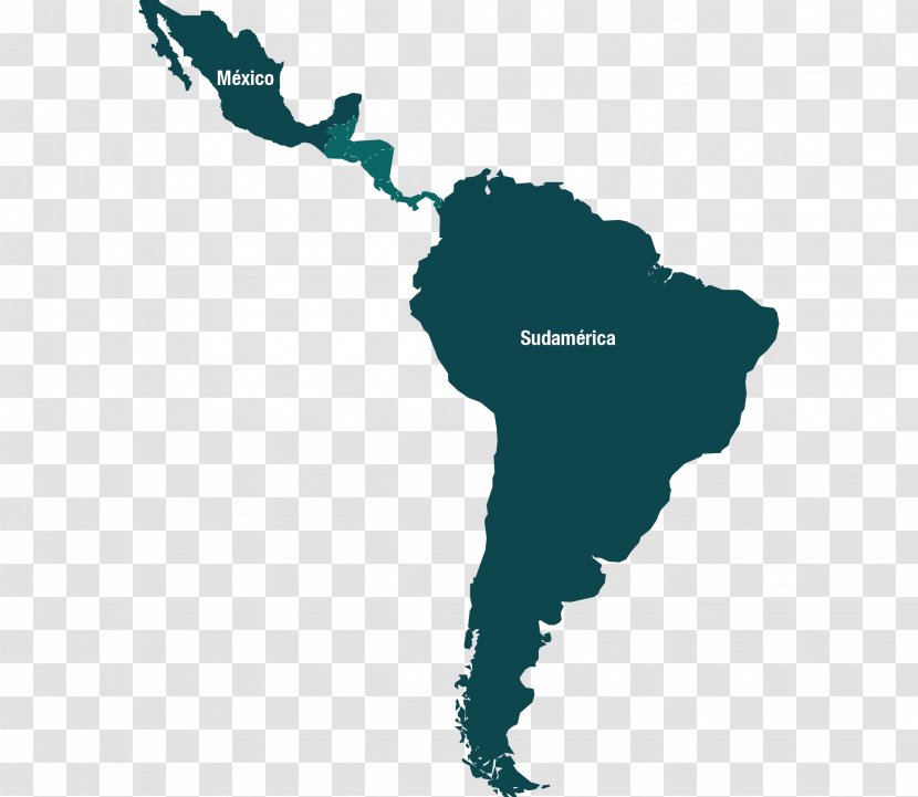 Latin America South United States Blank Map Transparent PNG