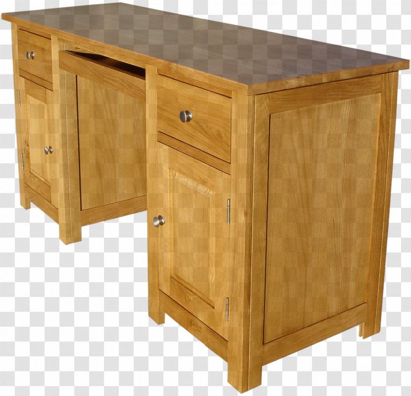 Table Furniture Desk Cabinetry Drawer - Wood - Oak Transparent PNG