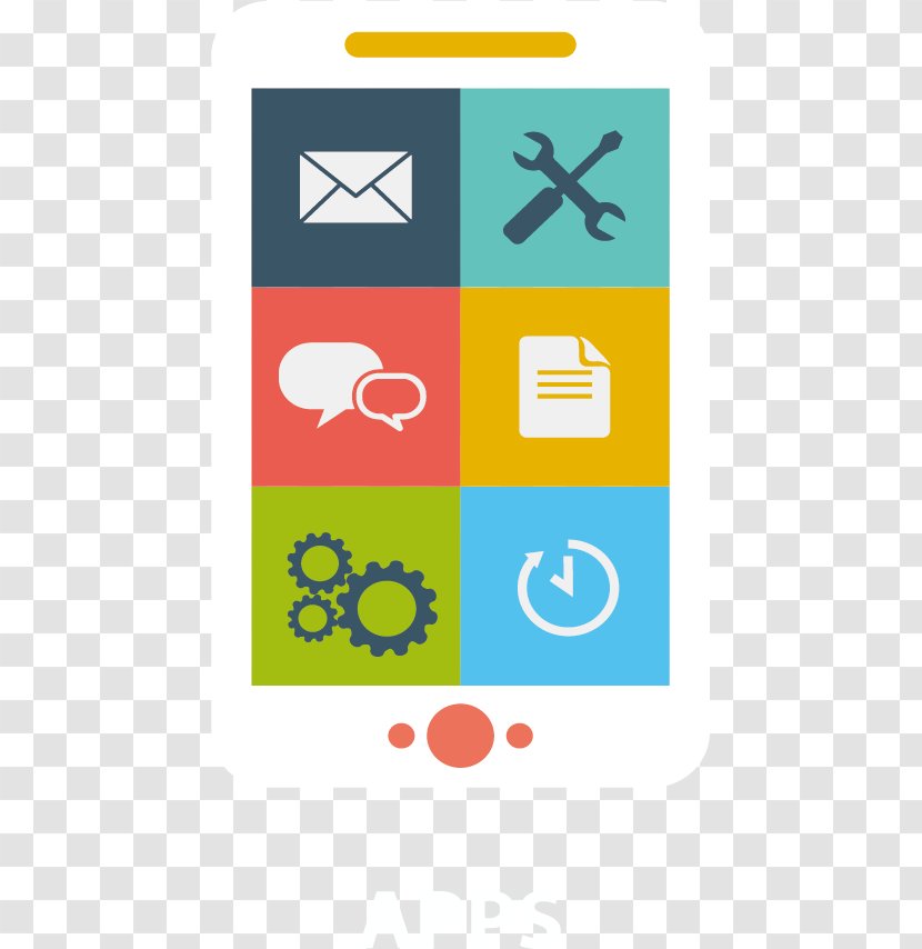 Web Development Mobile App Application Software Icon - Yellow - Smartphone Model Transparent PNG