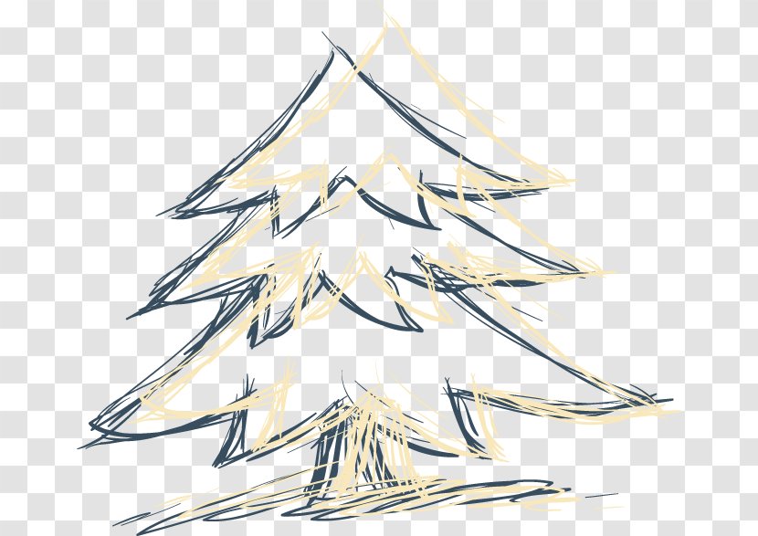 Pine Christmas Tree - Vector Transparent PNG