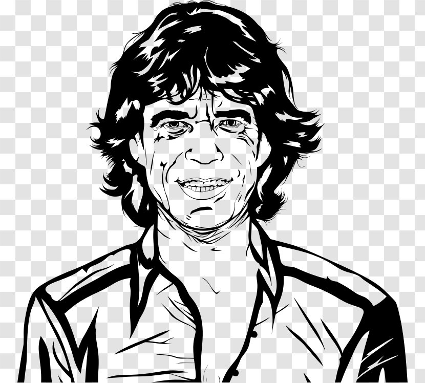 The Rolling Stones Drawing Line Art Clip - Silhouette - Portrait Transparent PNG