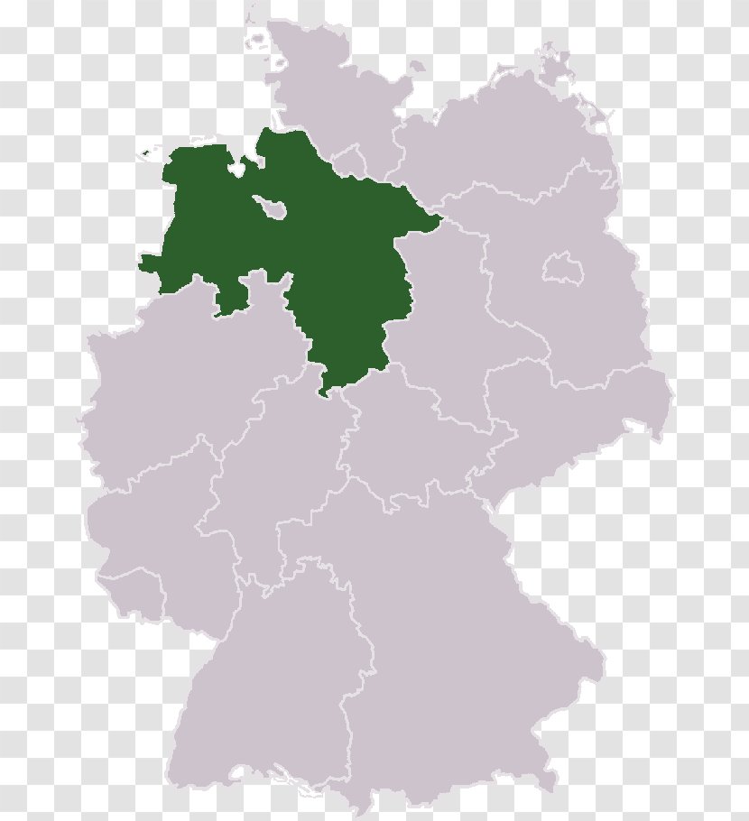Lower Saxony Saxony-Anhalt Duchy Of Old - Map - Germany Transparent PNG