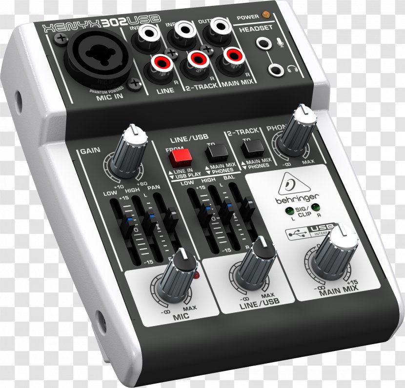 Microphone Audio Mixers Behringer USB - Mixer Transparent PNG