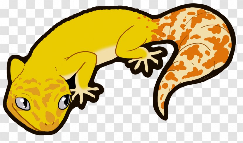 Reptile Lizard Leopard Gecko Clip Art - Yellow Transparent PNG