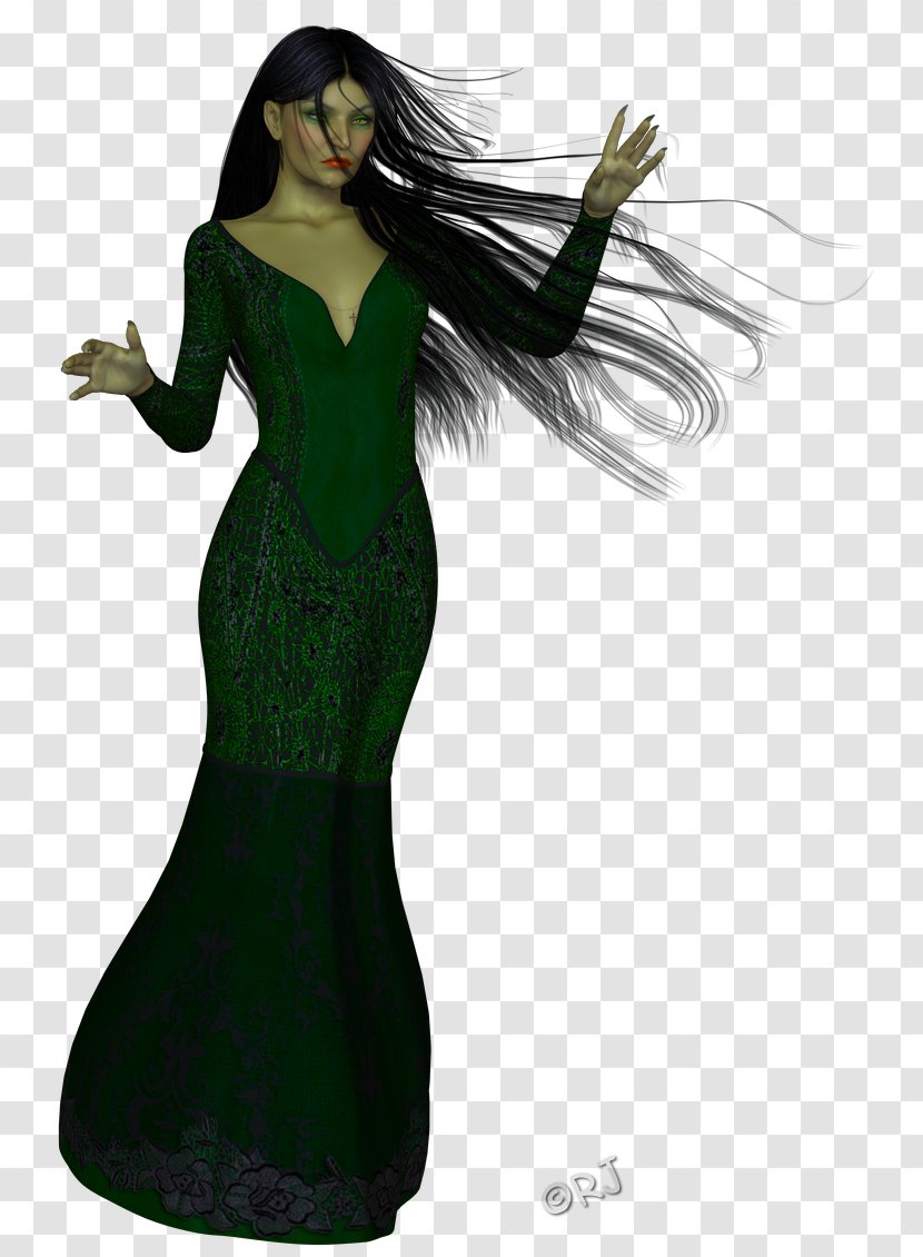 Gown Fashion - Dress - Wind Hair Transparent PNG