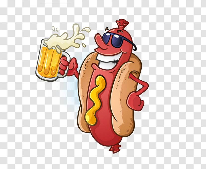 Hot Dog Bratwurst Beer Barbecue - Flower - Cartoon Stock Image Transparent PNG