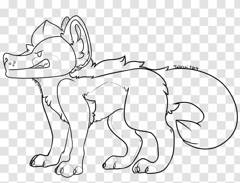 Hyena Carnivora Mammal Cat Drawing - Tree Transparent PNG