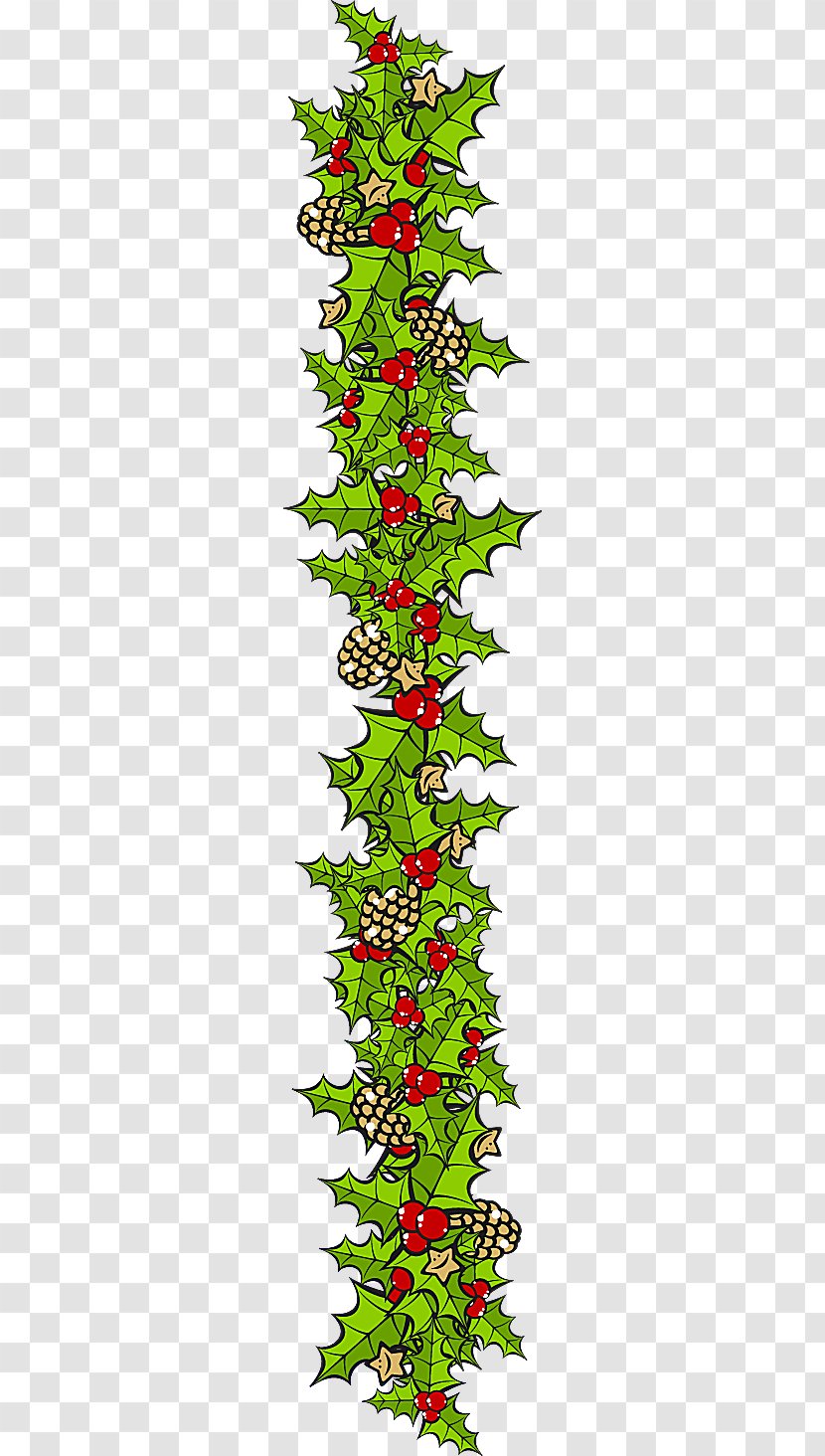 Summer Clip Art - Christmas Tree - Vertical Border Transparent PNG