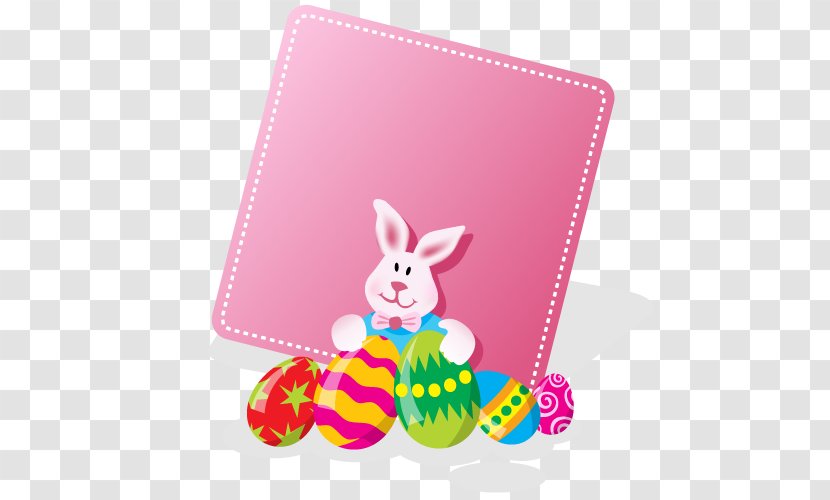 Easter Bunny Microsoft PowerPoint Egg Clip Art - Vector Pink Transparent PNG