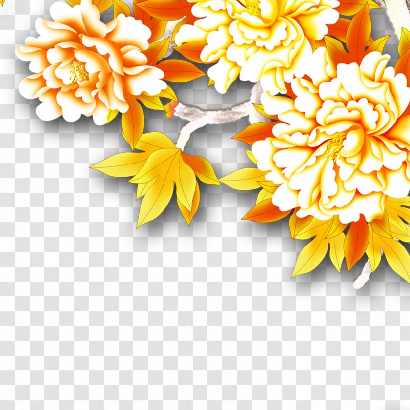 Moutan Peony Download - Sunflower Transparent PNG