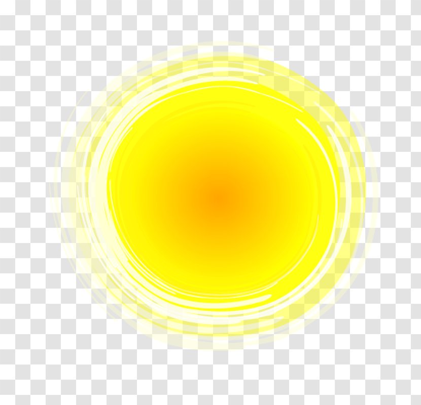 Yellow Circle Font - Oval - Golden Sun Cartoon Picture Transparent PNG
