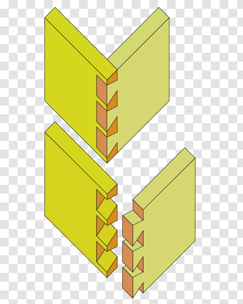 Dovetail Joint Jig English Woodworking Drawer - Wikimedia Commons - Yellow Transparent PNG