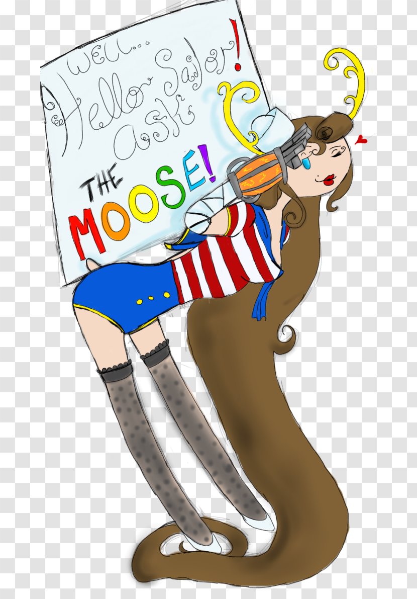 Moose Sailor Moon Clip Art Illustration Animal - Human Behavior - Worst Hairstyle Templates Transparent PNG