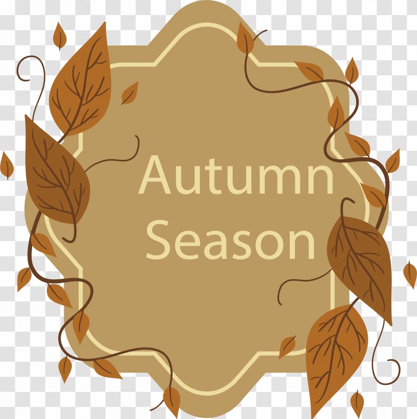 Autumn Deciduous Leaf - Brown - Leaves Decoration Box Transparent PNG