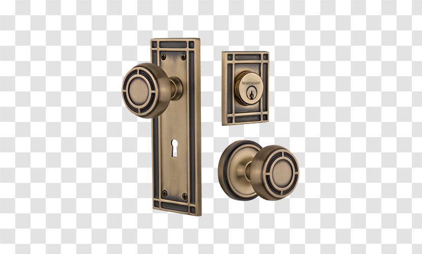 Lock 01504 Door Handle Brass Transparent PNG