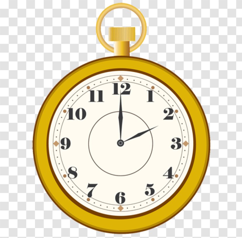 White Rabbit Pocket Watch Clip Art - Clock Face - Gold Cliparts Transparent PNG