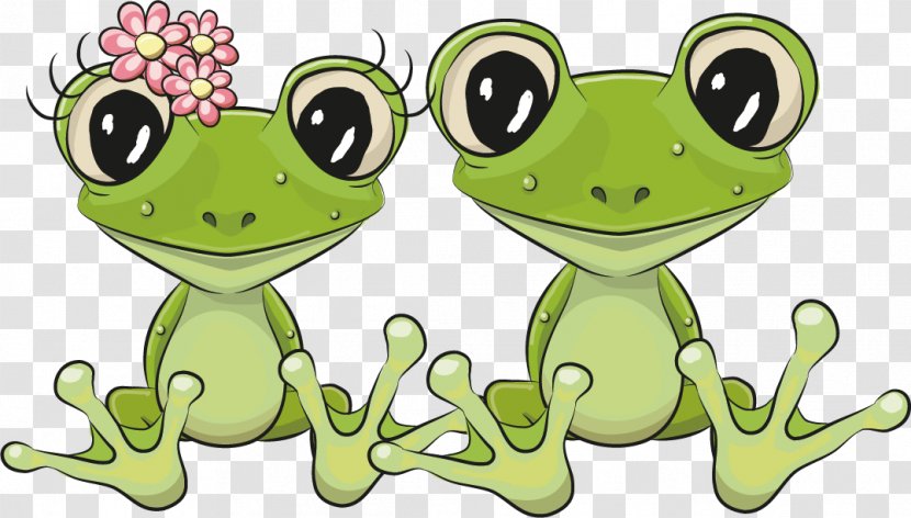 Frog Lithobates Clamitans Cuteness - Royaltyfree - Cartoon Animals Vector Material Couple Transparent PNG