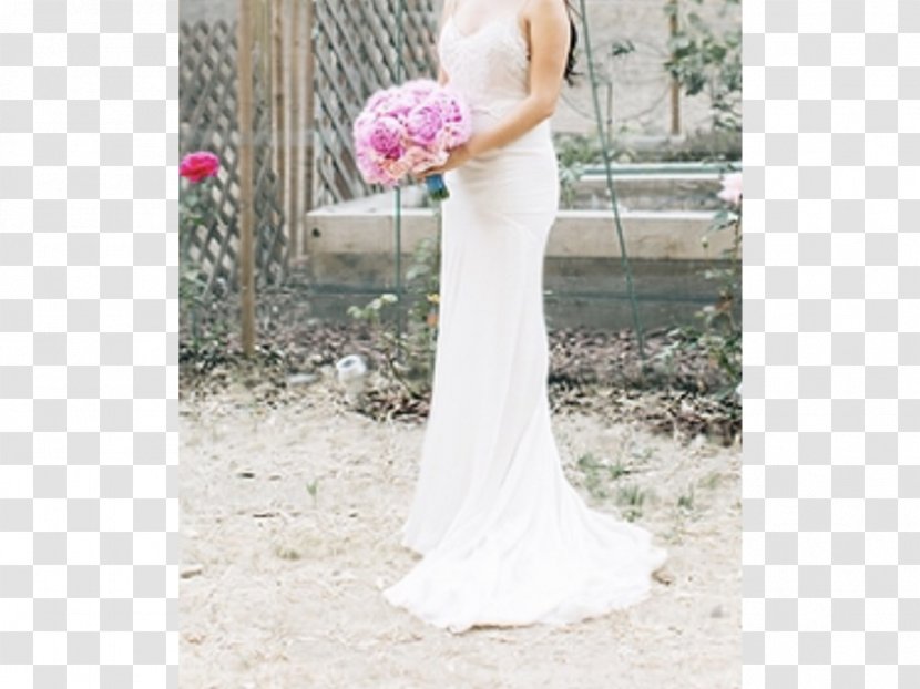 Wedding Dress Bride Gown Flower Bouquet - Neck Transparent PNG