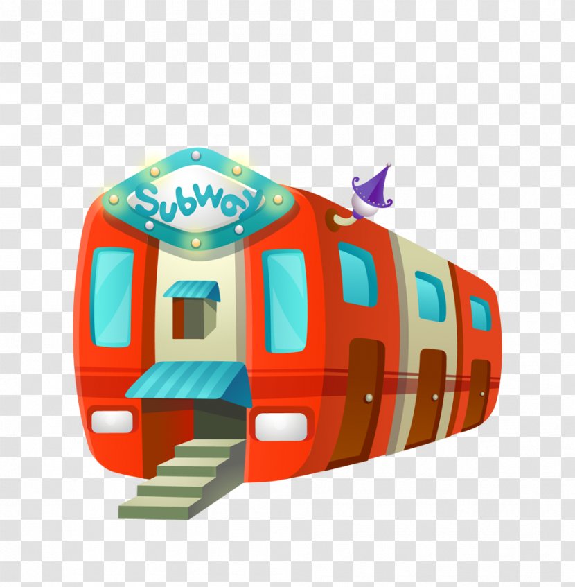 Illustration - Toy - Cartoon Train Transparent PNG