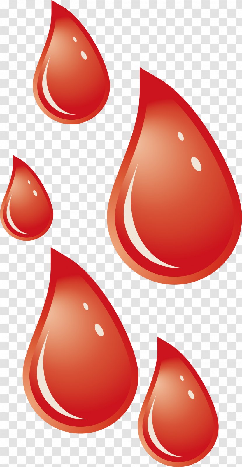 Blood Red Drop - Orange - Donation Vector Transparent PNG