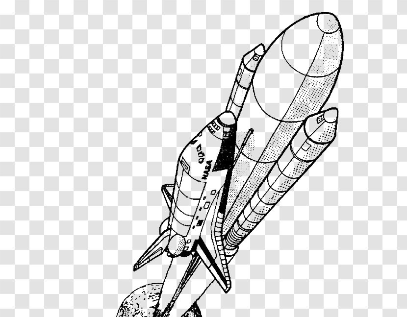 Space Shuttle Program Flight Coloring Book Rocket - Arm Transparent PNG