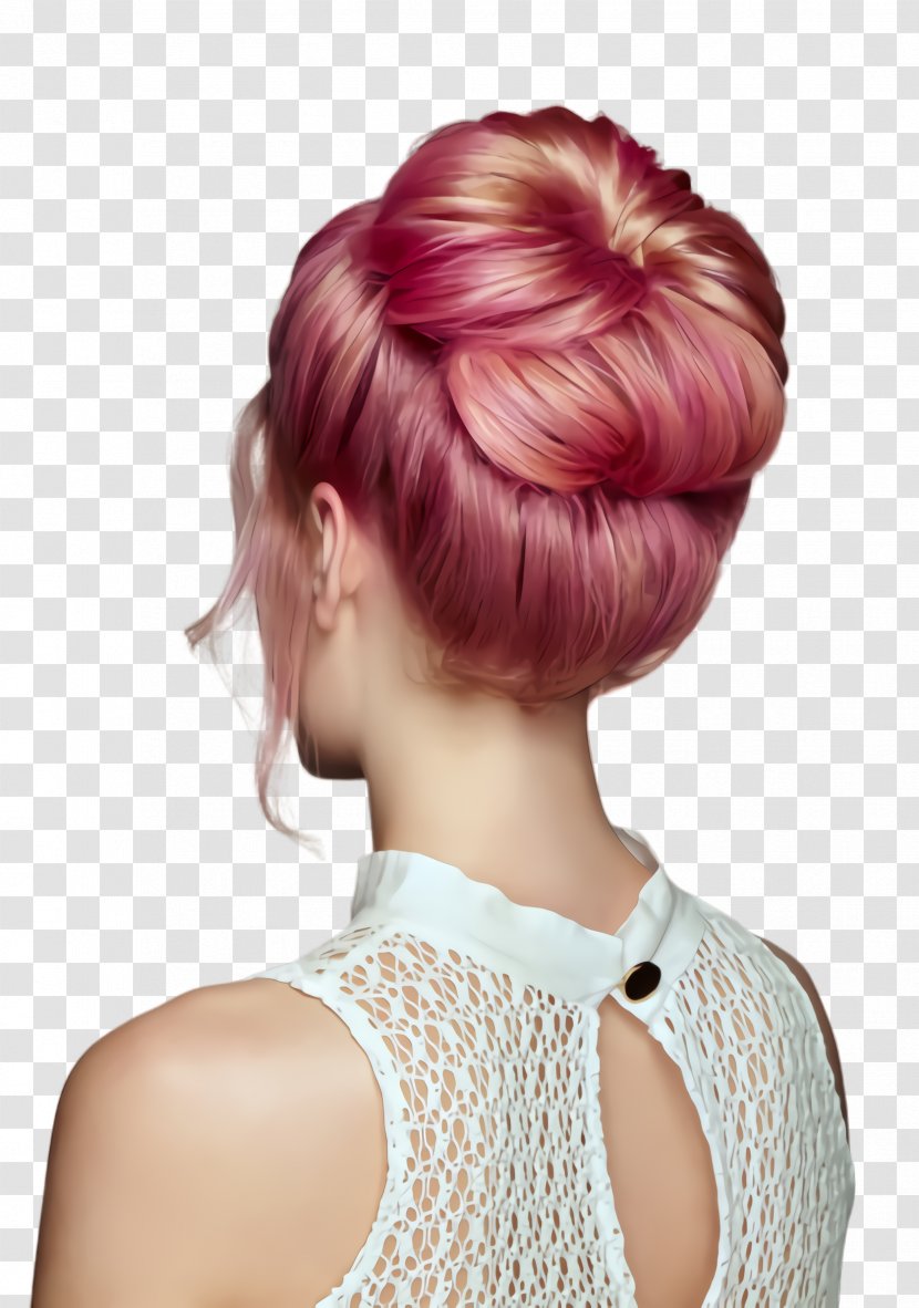 Hair Hairstyle Chin Pink Coloring - Fashion Accessory Brown Transparent PNG