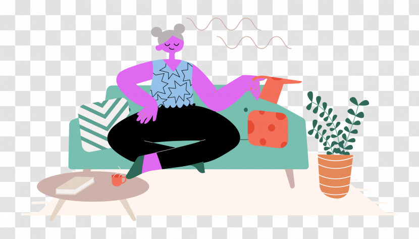 Alone Time At Home Transparent PNG