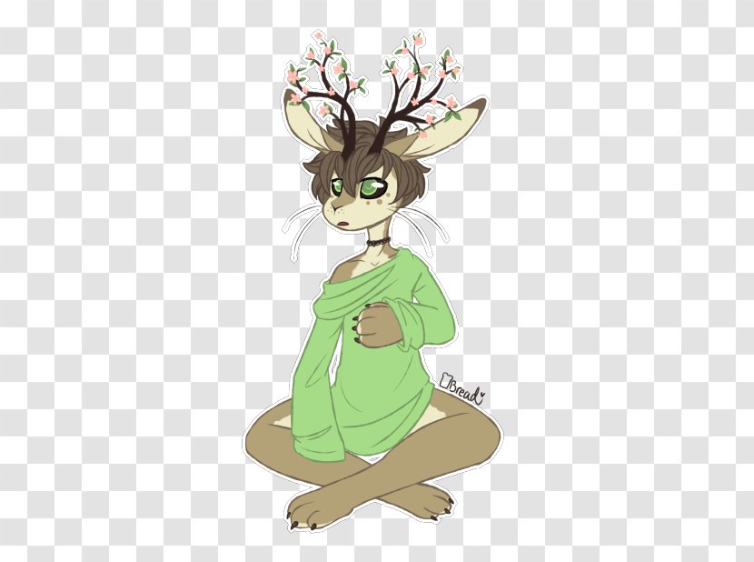 Hare Reindeer Green Clip Art - Vertebrate Transparent PNG