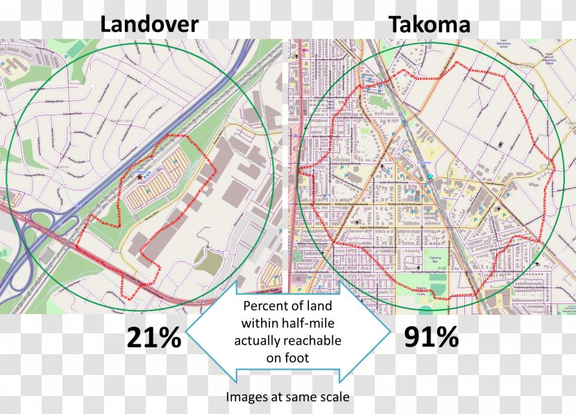 Walkability Commuter Station Urban Planning Landover Rapid Transit - Explanations Transparent PNG