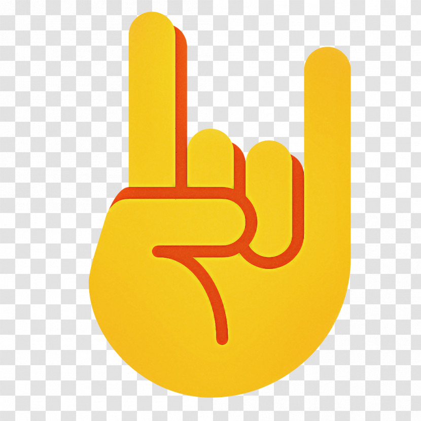 Yellow Finger Hand Gesture Thumb Transparent PNG