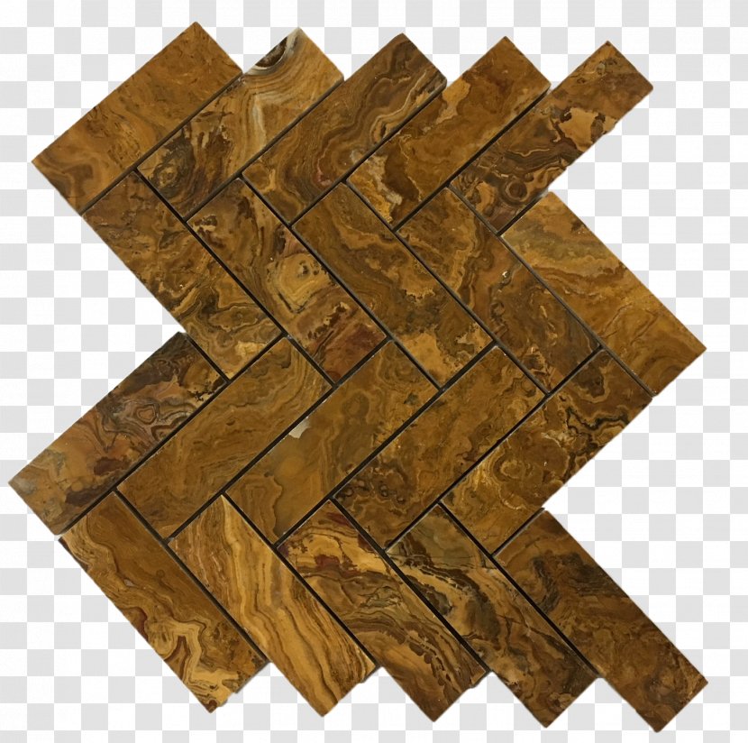 Mosaic Tile Floor Herringbone Pattern Onyx - Wood Transparent PNG