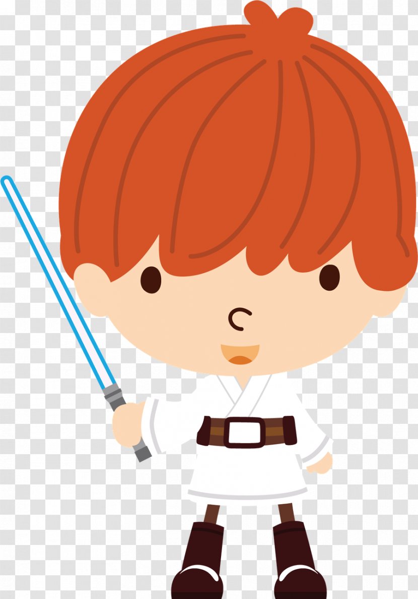 Luke Skywalker Chewbacca Yoda Anakin Clip Art - Orange Transparent PNG