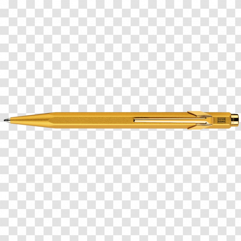 Ballpoint Pen Yellow Angle - Ball - Image Transparent PNG