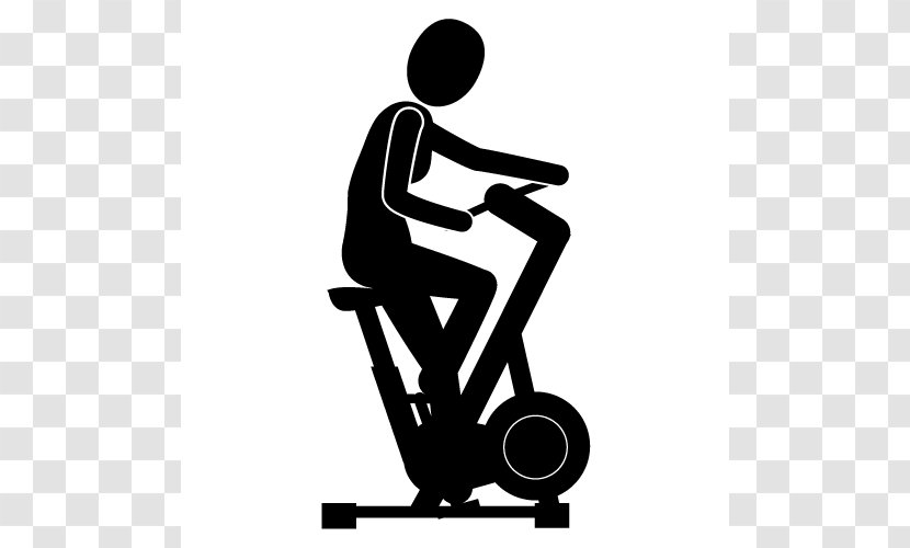 Stationary Bicycle Physical Exercise Clip Art - Silhouette - Cliparts Transparent PNG